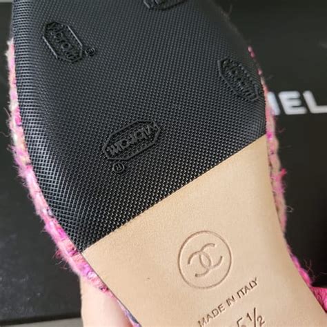 chanel pink tweed sandals